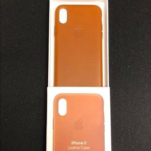 New iPhone X leather case saddle brown